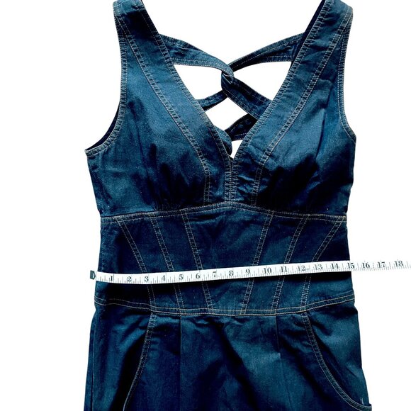 Rare designer Nanette Lepore NWOT Sexy Vintage Denim Dress 90s 00s y2k Bodycon - Picture 9 of 11
